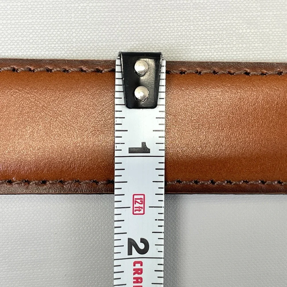 Joseph Abboud Brown Leather Dress Belt Men's Size 42 Handcrafted - Made in Italy